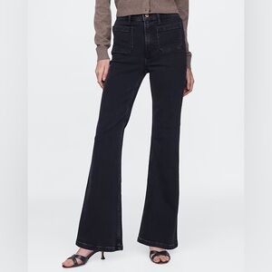 Women's High-Rise Black Flare Jeans